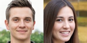 Deepfake AI face swapping comparison illustrating deepfake scams